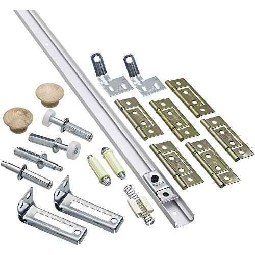 Kwikset, 60 inch, White National N343-731 Folding Door Hardware Set