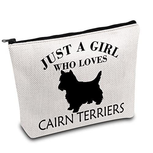 BDPWSS Cairn Terrier Gifts For Women Funny Cairn Dog Mom Gift Just a Girl Who Loves Cairn Terriers Travel Pouch (Girl Cairn Terriers)