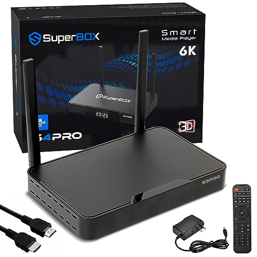 WALLECOM 2023 Latest S4 PRO Smart TV Box 2T2R Dual Band WiFi 2GB+32GB with Voice Remote, HDMI, Power Supply, Mini Keyboard Fastest Streaming Media Player - Backup TV App