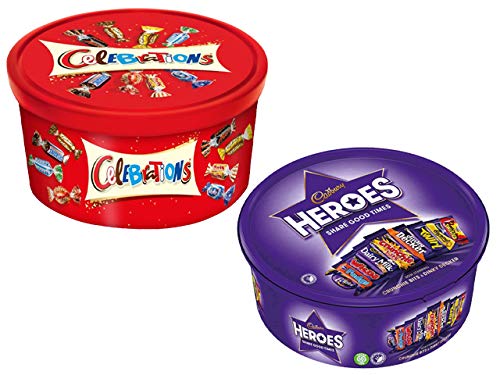 Cadbury Celebrations Tub 600G and Heroes Chocolates Tub 550g (Combo Pack)