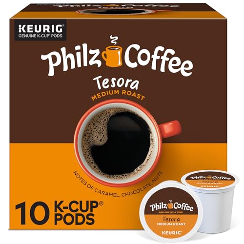 Philz Coffee Tesora K-Cup Pod Coffee, Single Serve Keurig K-Cup Pods, Medium Roast Coffee, 10 count