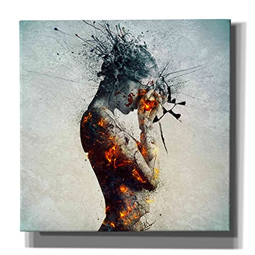 Cortesi Home 'Deliberation' by Mario Sanchez Nevado, Canvas Wall Art, 37'x37', Blue