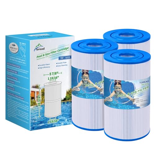 TOREAD Watkins 31489 Replacement Filter, Compatible Pleatco PWK30, Unicel C-6430, Filbur FC-3915, P/N0969601, 71825, 73178, 73250, 30 sq. ft. Hot Spring Spa Filter, 3 Pack