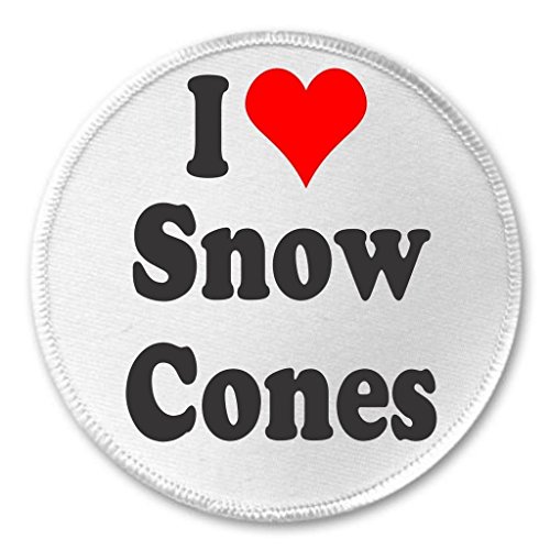 A&T Designs I love Snow Cones 3' Sew On Patch Shaved Ice Dessert Syrup