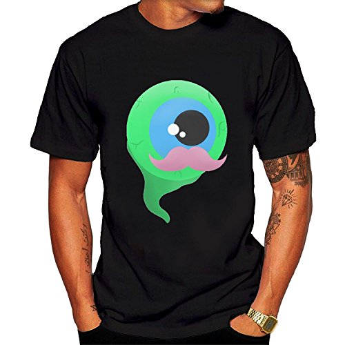 LEEMASTER Men's Septiplier Eyestache Tee XL Black Cool