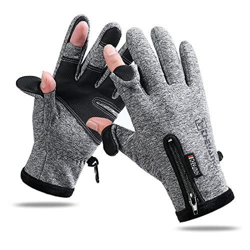 Bakovity Winter Gloves - Warm,Windproof,Waterproof,Touchscreen Friendly,deal for Postal Workers,Photographers,Hunters and Cyclists(Grey M)