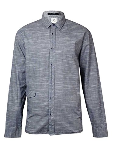 MARC ECKO CUT & SEW Men's Diceman Woven Shirt, Navy, Small