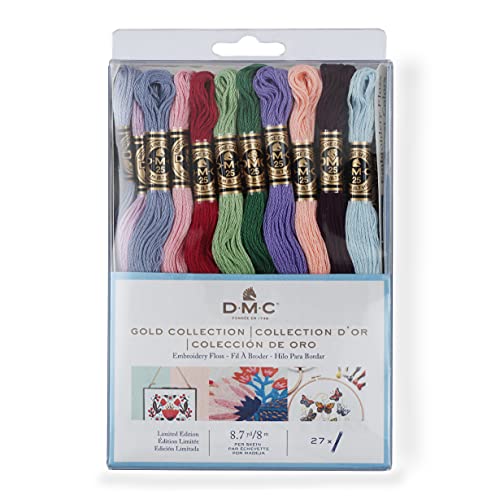 DMC Embroidery Thread and Floss Pack Gold Collection 8.7yd 27 Pack