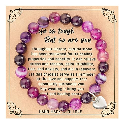NANOOER Get Well Soon Gifts for Women Encouragement Thinking of You Feel Better Relaxing Cheer Up Inspirational Surgery Recovery Bracelet Gifts for Best Friends Sister Women Girls