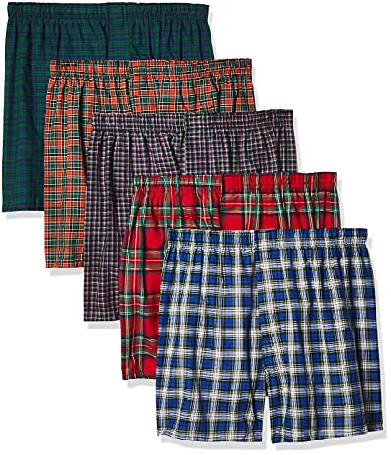 Hanes Men Hanes Men's Tagless Boxers with Exposed Waistband, Assorted Multi-Packs and Colors