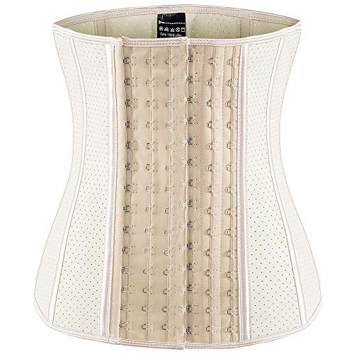 ECOWALSON Waist Trainer for Women Corset Cincher Body Shaper Girdle Trimmer with Steel Bones Extender
