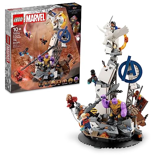 LEGO Marvel Endgame Final Battle 76266 Build and Display Avengers Model, Collectible Playset with 6 Minifigures Including Captain Marvel, Gift Idea for Christmas for Teen Boys, Girls and Marvel Fans