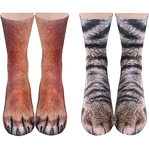 NDLBS Funny Gifts Crazy Novelty 3D Animal Paw Socks Gag Christmas Gifts Stocking Stuffers for Adult Women Men Teen Xmas Gifts