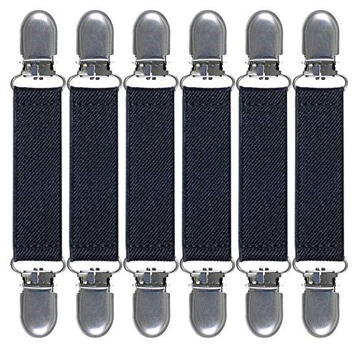 Senker Fashion 6 Pieces Elastic Glove and Mitten Clips for Kids and Baby, Extra Strong Stainless Steel Glove Clips