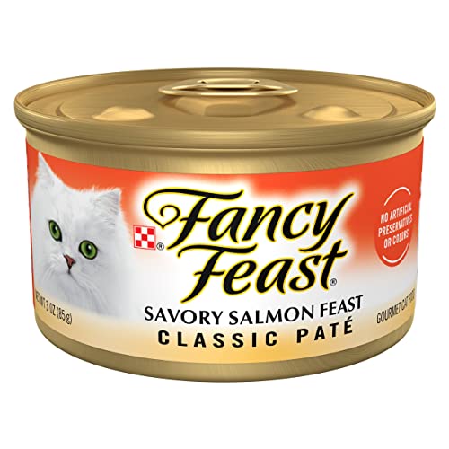 Purina Fancy Feast Salmon Feast Classic Grain Free Wet Cat Food Pate - 3 oz. Can ( 24 count )