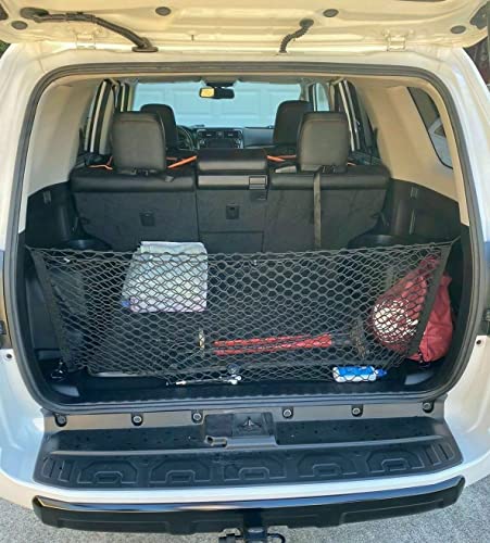 EACCESSORIES EA Rear Trunk Organizer Cargo Net for Toyota 4RUNNER 2003-2023 – Envelope Style Cargo Net for SUV - Premium Mesh Car Trunk Organizer Vehicle Carrier Storage–Compatible with 4RUNNER