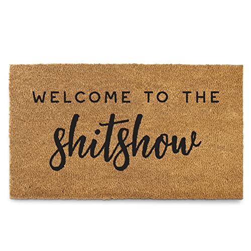 Welcome to The Shitshow Doormat 30x17 Inch, Welcome to The Shitshow Welcome Mat for Front Door, Welcome to The Shitshow Entrance Mat with Anti-Slip PVC Backing, Welcome to The Shitshow Coir Mat