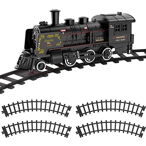 Hot Bee 4 Pcs Train Tracks Accessories Curved Train Track Railroad Building Toy Railway Rail with 14 Snaps for 30 Series Alloy Trains Sets (Size:5CM/1.96IN)
