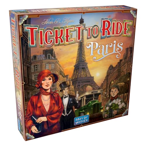 Ticket to Ride Paris Board Game - Train Route-Building Strategy Game with Detailed Parisian Buses, Fun Family Game for Kids & Adults, Ages 8+, 2-4 Players, 10-15 Min Playtime, Made by Days of Wonder