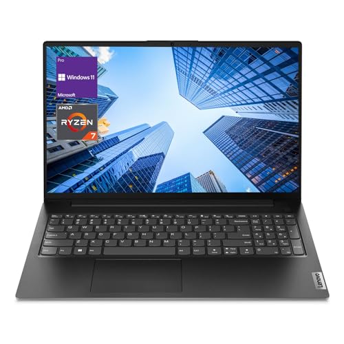 Lenovo V-Series V15 Business Laptop, 15.6' FHD Display, AMD Ryzen 7 7730U, 40GB RAM, 1TB SSD, Numeric Keypad, HDMI, RJ45, Webcam, Wi-Fi 6, Windows 11 Pro, Black