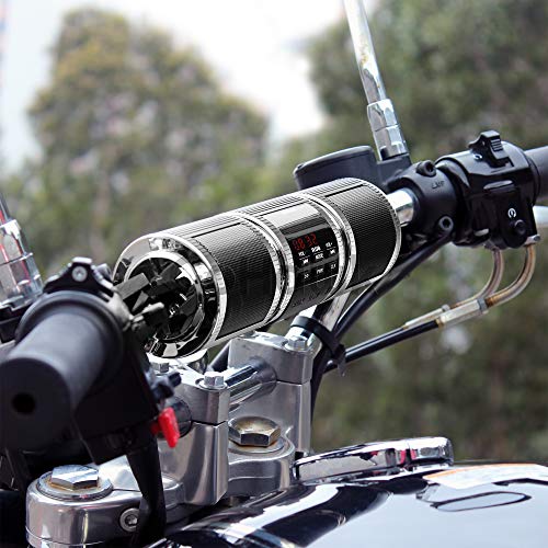 GoHawk RD8 Gen.2 Waterproof Bluetooth Motorcycle ATV Stereo Speakers Soundbar 7/8 to 1-1/4 in. Handlebar Mount MP3 Music Player Audio Amplifier System, AUX-in, USB microSD, FM Radio