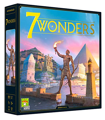 7 Wonders Board Game BASE GAME (New Edition) | Family Board Game | Civilization Board Game for Adults | Strategy Board Game for Game Night | 3-7 Players | Ages 10+ | Made by Repos Production