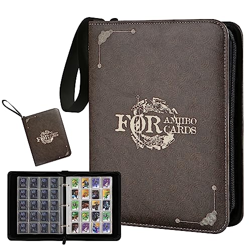 400+ Card Binder for Mini Amiibo Cards, Card Holder Folder With 20 Sleeves Compatible with Zleda/Animal Crossing NFC Amiibo Cards (0.82x1.22 inch)