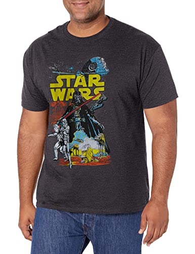 STAR WARS Men's Galactic Battle T-Shirt - Charcoal Heather - 3X Large