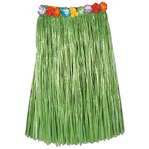 Beistle 50490-G Adult Artificial Grass Hula Skirt, 32', Green