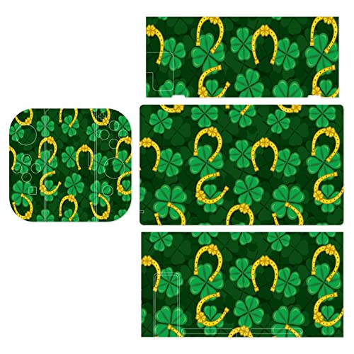Clover and Horseshoe Decal Stickers Cover Skin Full Wrap FacePlate Stickers Compatible with Switch for Switch