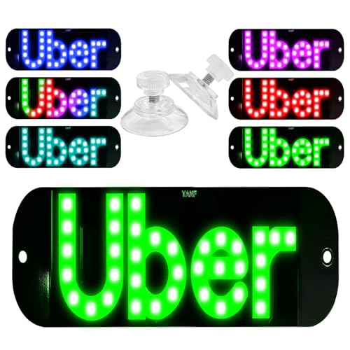Wireless Colorful LED Sign Light for Car, Multi-Mode & Multi-Color Windshield Sign Light for Driver with Suction Cups for All The Car