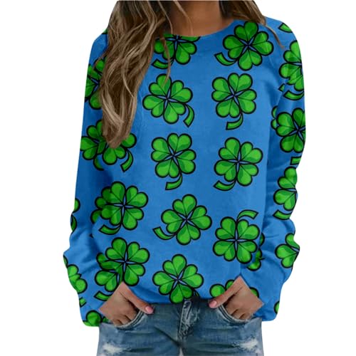 Plus Size st. Patricks Day Shirts for Women Girls Shamrock Shirt 4 Leaf Clover Shirts for Women Irish Clothing for Women Ireland Sweatshirts for Women st Patty's Day Shirt Mardi gras Skirt