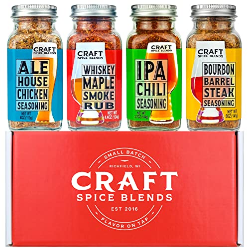 Grilling Seasoning & Rub 4-Pack Gift Set | USA Small Business | Premium BBQ Spices | Grill Gift for Men | Gift for Dad | Barbecue, Grilling, and Smoking | All Natural Food Gift