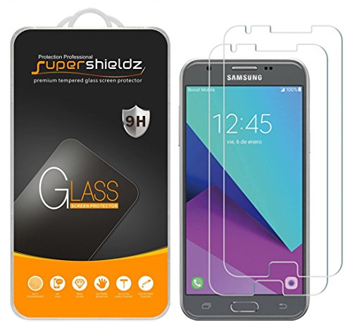 Supershieldz (2 Pack) Designed for Samsung Galaxy J3 2017 Tempered Glass Screen Protector, Anti Scratch, Bubble Free