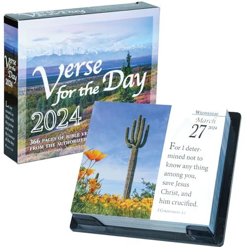 Verse for the Day Calendar 2024 - Daily Bible Calendar with KJV Scripture - 365 Pages