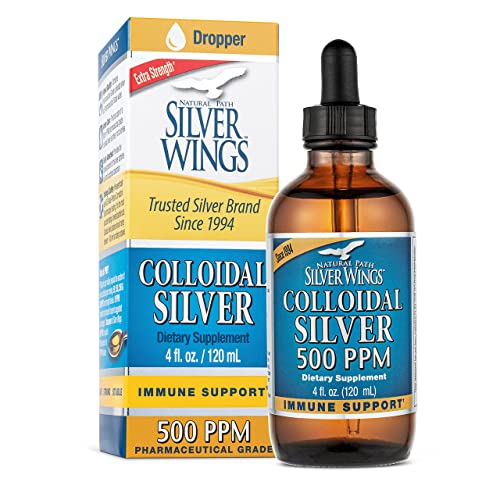 Natural Path Silver Wings Dietary Mineral Supplement, Colloidal Silver, 500 PPM, 4 fl. oz. / 120 ml