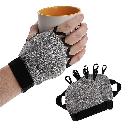 Zipcase Weighted Gloves for Tremors to Provide Hand Stability and Improve Hand Dexterity, Perfect Writing Weights & Hand strenthening Tool（2 x 1/2lb, Each Glove） Gray