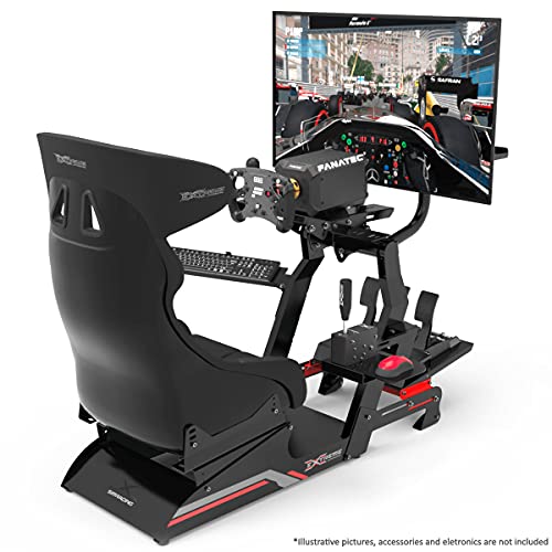 Extreme Sim Racing Wheel Stand Advanced Cockpit P1 Black Edition Racing Simulator For Logitech G29, G920, G923 Thrustmaster Fanatec Simagic - DIRECT DRIVE READY