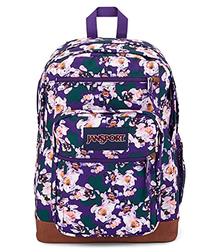 JanSport Cool Backpack, with 15-inch Laptop Sleeve, Purple Petals - Large Computer Bag Rucksack with 2 Compartments, Ergonomic Straps - Bag for Men, Women