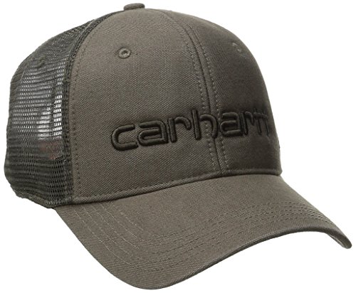 Carhartt Men's Canvas Mesh-Back Logo Graphic Cap, Light Brown, OS
