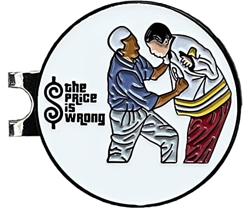 Balanced Co. Funny Golf Hat Clip with Enamel Magnetic Ball Marker (Price is Wrong)