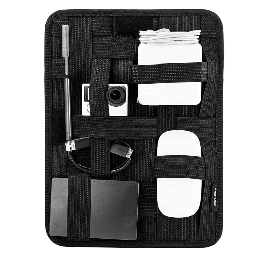 KeySmart Travel Grid Organizer Backpack & Bag Accessories in Black