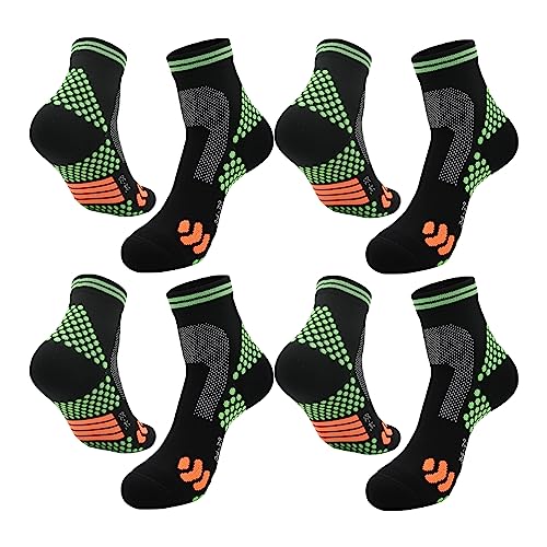 HIGHERSOCKS 2023 Far Infrared Schorl Titanium Ion Heightening Booster Socks - Unisex (L, 4pairs Black)