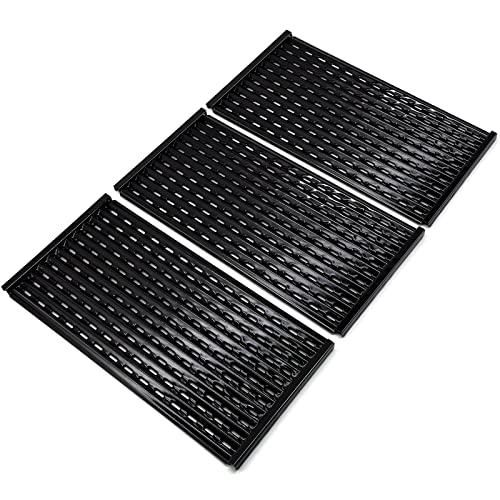 Criditpid Grill Emitter Plates for Charbroil Performance Tru-Infrared 3 Burner 463371719, 463371316, 463370719, 463371116 Gas Grill, Porcelain Steel Cooking Grates for Char-Broil.