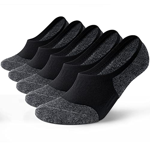WISVOOO No Show Socks Women Low Cut Cushioned Athletic Ankle Running Compression Socks 12 Pairs