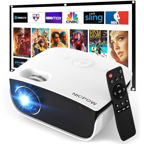 Outdoor Projector, Mini Projector for Home Theater, 1080P and 240' Supported Movie Projector 7500 L Portable Home Video Projector Compatible with Smartphone/TV Stick/PS4/PC/Laptop