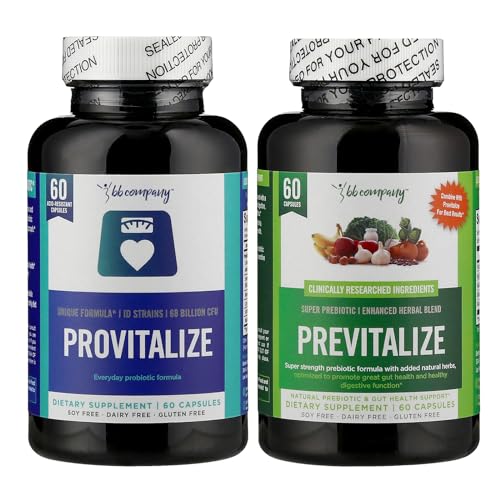 Slim Gut Bundle | Prebiotics and Probiotics for Women - Bloating Relief - Pre and Pro Probiotics - Provitalize & Previtalize | Packaging Vary | Now BB Company (Formerly Better Body Co.)(30 Day Supply)