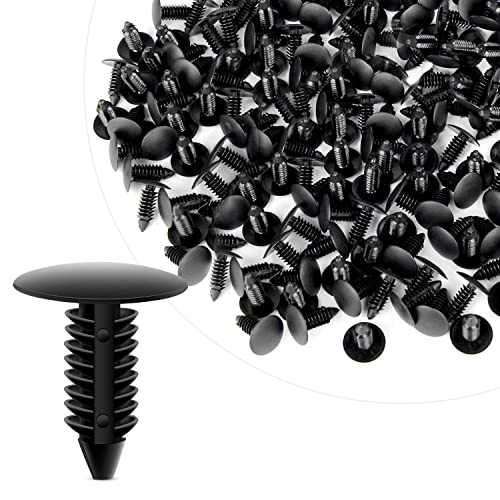 GOOACC Nylon Bumper Fastener Rivet Clips Fender& Bumper Shield Retainer for GM, Ford & Chrysler 7mm Hole Retainer Auto Body Clips - 100PCS