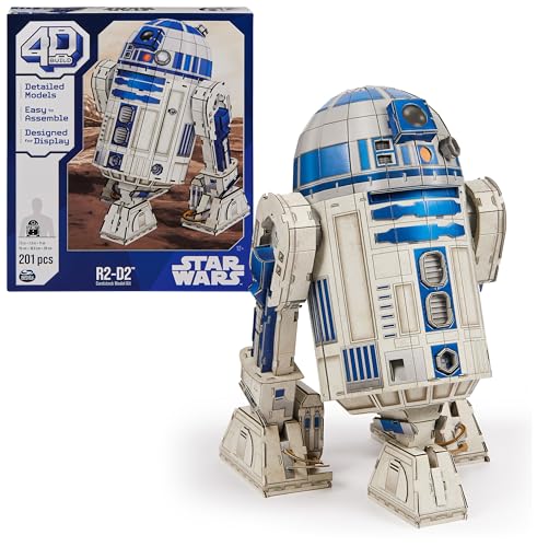 4D Build, Star Wars R2-D2 Cardstock Model Kit 201 Pcs Star Wars Toys Desk Decor Building Toys 3D Model Kits for Adults & Teens 12+