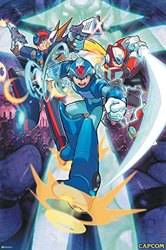 Mega Man X Art Video Game Video Gamer Classic Retro Vintage 90s Gaming MegaMan Capcom Legacy Collection Megaman 11 Mega Man X Dr Wily Cool Wall Art Print Poster 24x36